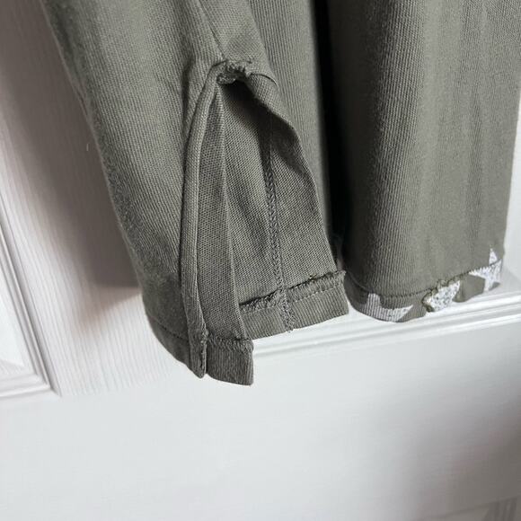 Free People NWT Deletta Olive Green Star Tank | size large - Picture 4 of 8